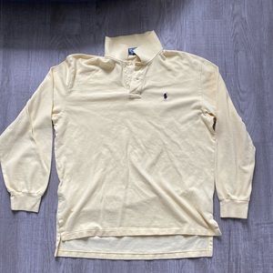 Men’s L Yellow long-sleeve polo by Polo by Ralph Lauren